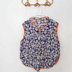 Vintage daisy vest XL